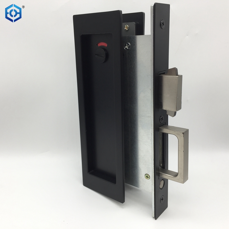 pocket door hardware with lock