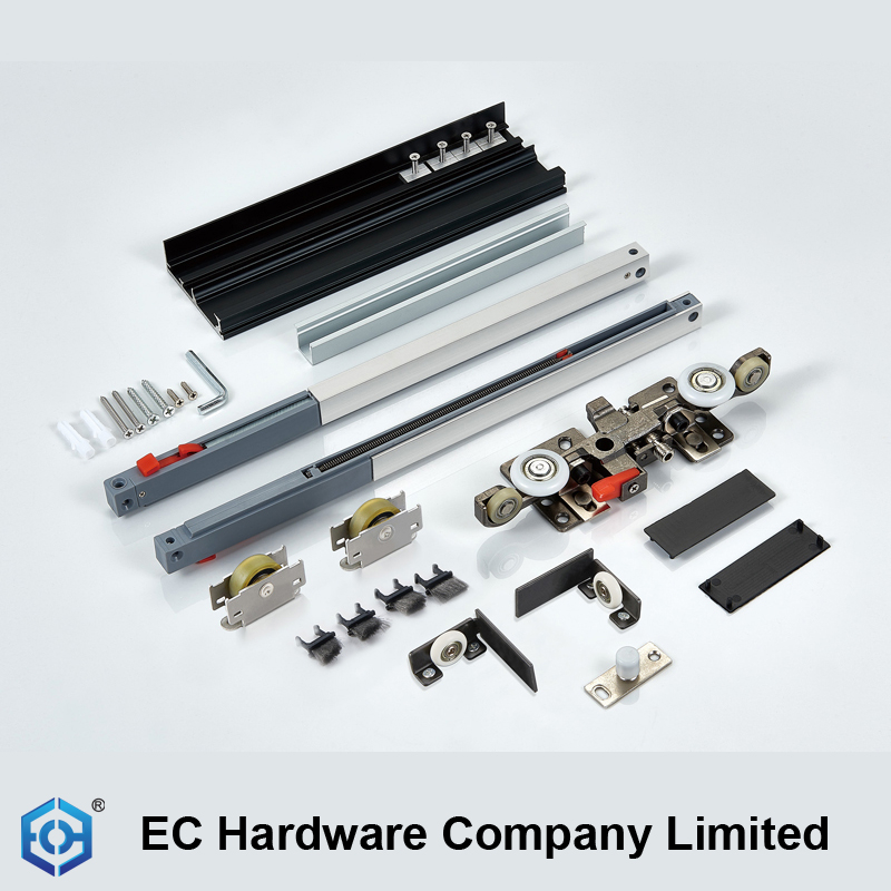 Premium Soft-Close Prime Concealed Ghost Door Hardware Kit with Hidden Supreme Magic Sliding Track Kit