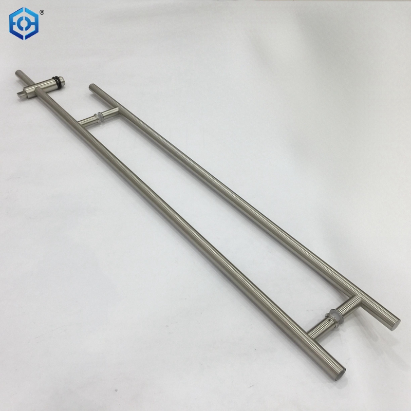 Brushed Stainless Steel 52-7/8" Designer Locking Ladder Pull Handle 