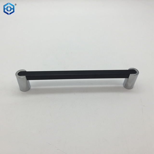 Square Black And Chrome Brass Cabinet Handle Kitchen Drawer Pulls