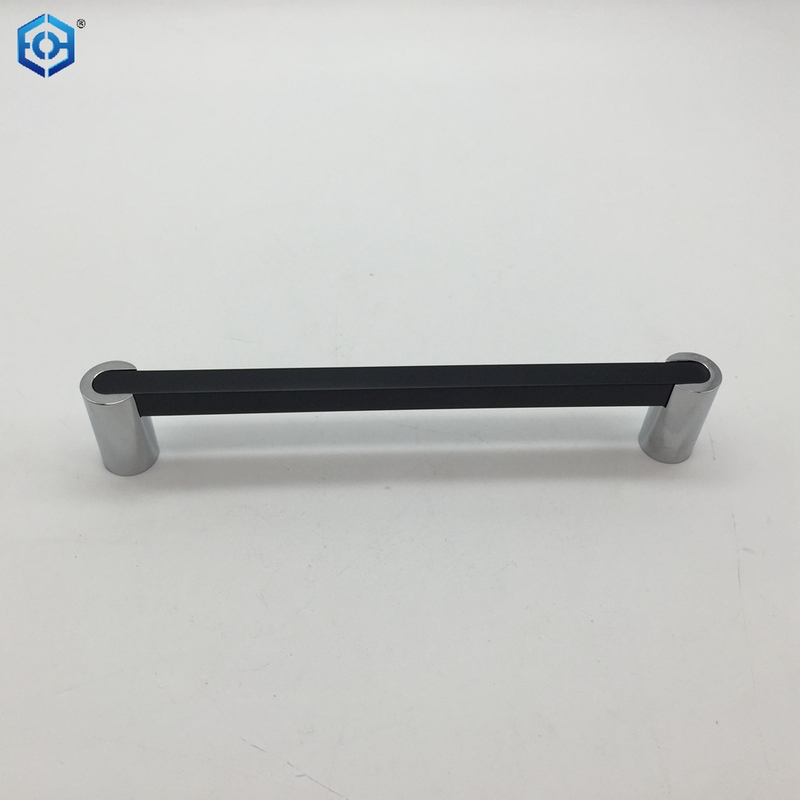 Square Black And Chrome Brass Cabinet Handle Kitchen Drawer Pulls