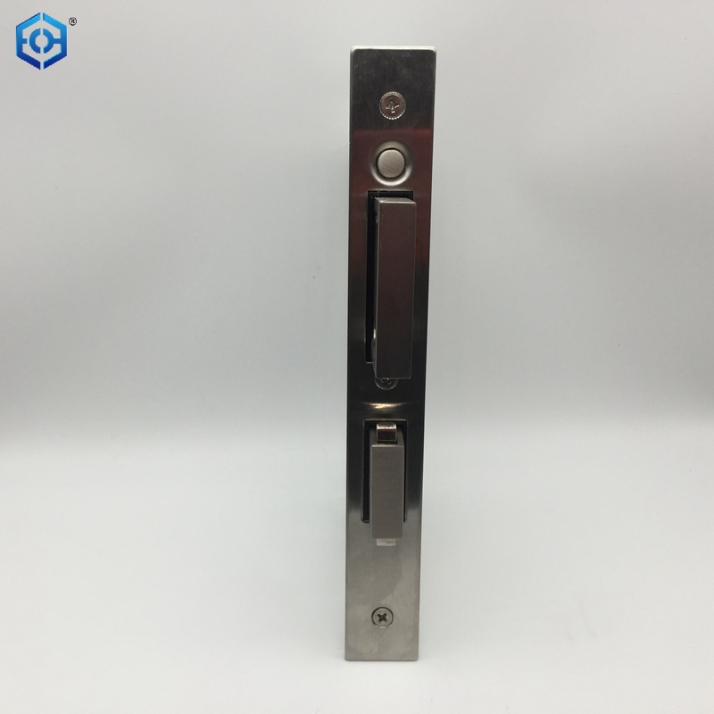 Recessed Pocket Door Mortise Lock Pocket Door Edge Pull with Push Automatic Bounce Switch