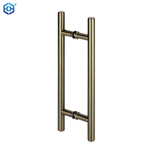 Antique Bronze Stainless Steel Classical Circular Tube H Type Glass Door Pull Handle