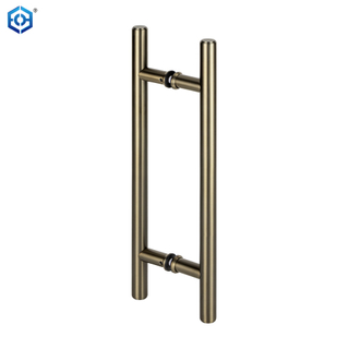 Antique Bronze Stainless Steel Classical Circular Tube H Type Glass Door Pull Handle