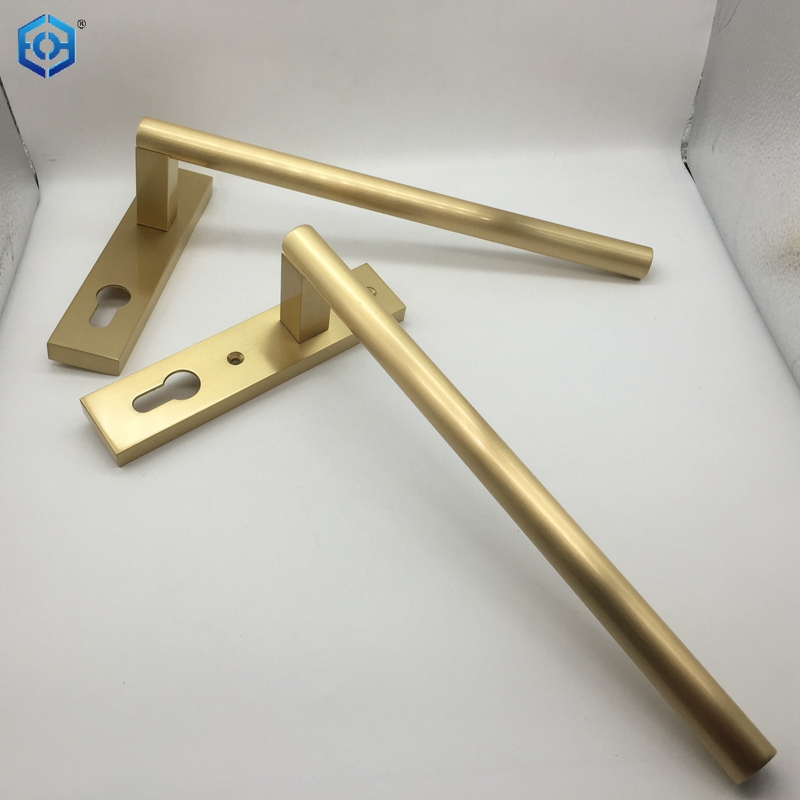 New Design Golden Brass Solid Set Internal Lift-up Sliding Door Handle for Lift Sliding System