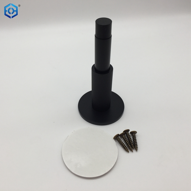 3m Adhesive No Drilling Heavy Duty Floor And Wall Mount Brass Knurled Door Stopper