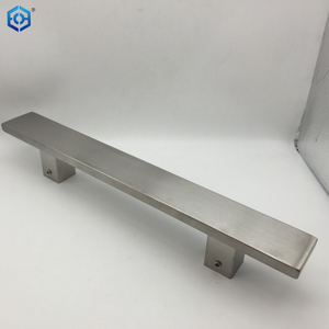 Square Glass Door Handles Stainless Steel Single Sided Door Sliding Pull Handle