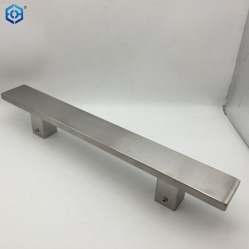 Square Glass Door Handles Stainless Steel Single Sided Door Sliding Pull Handle