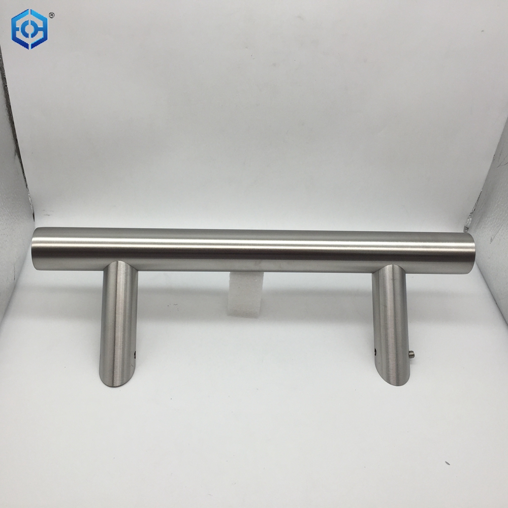 Stainless Steel 304 Offset Round Style Back To Back Glass Door Barn Door Push Pull Handle