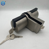 Satin Nickel Zinc Alloy Door Knob with Lock for Frameless Glass Door