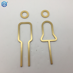 Brass Toilet Line Sign Plate Modern Matt Metal Washroom Sign Restroom Toilet