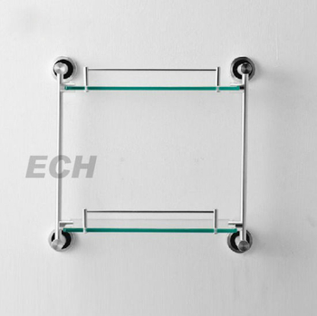 Pss Stainless Steel Bathroom Floating Glass Shelf (GHY-8959)