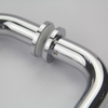 Chrome Popular Designs Glass Hardware Brass Door Lock Pull Handle 