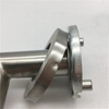Fire Rated Lever on Rose Round Bar Return To Door Handle Pair Satin Stainless Steel 
