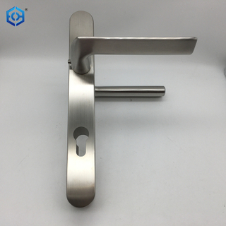 19mm Cranked Sliding Stainless Steel Window Handle on Window Plate 240mm