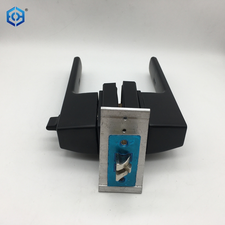 black lever door lock