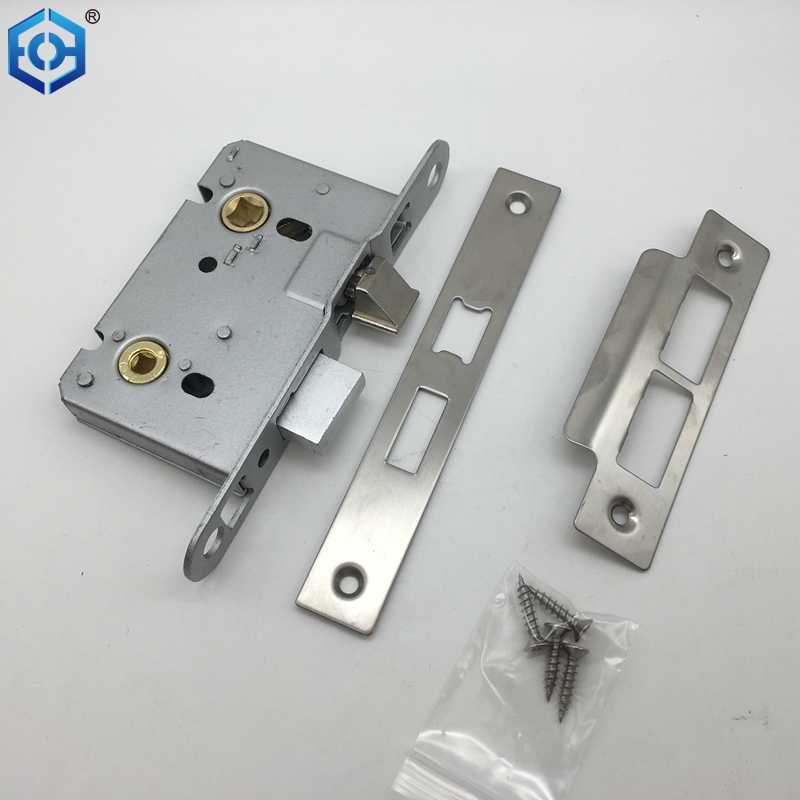 4557 British Style Stainless Steel Lock Body For Washroom Or Toilet Door