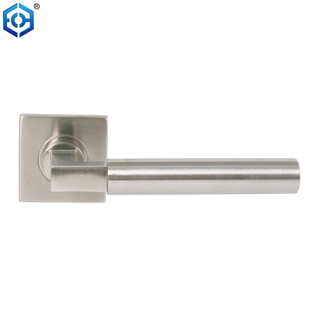 Knurled L-Square Passage Door Lever Set with Disk Rose And Mechanism From The Brass Collection