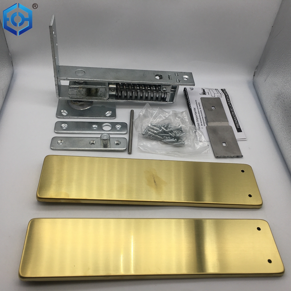 Golden Stainless Steel Double Action Floor Spring Hinge with Stainless Steel Cover Plates