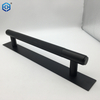 Black Stainless Steel Knurled Pull Handles On Backplate