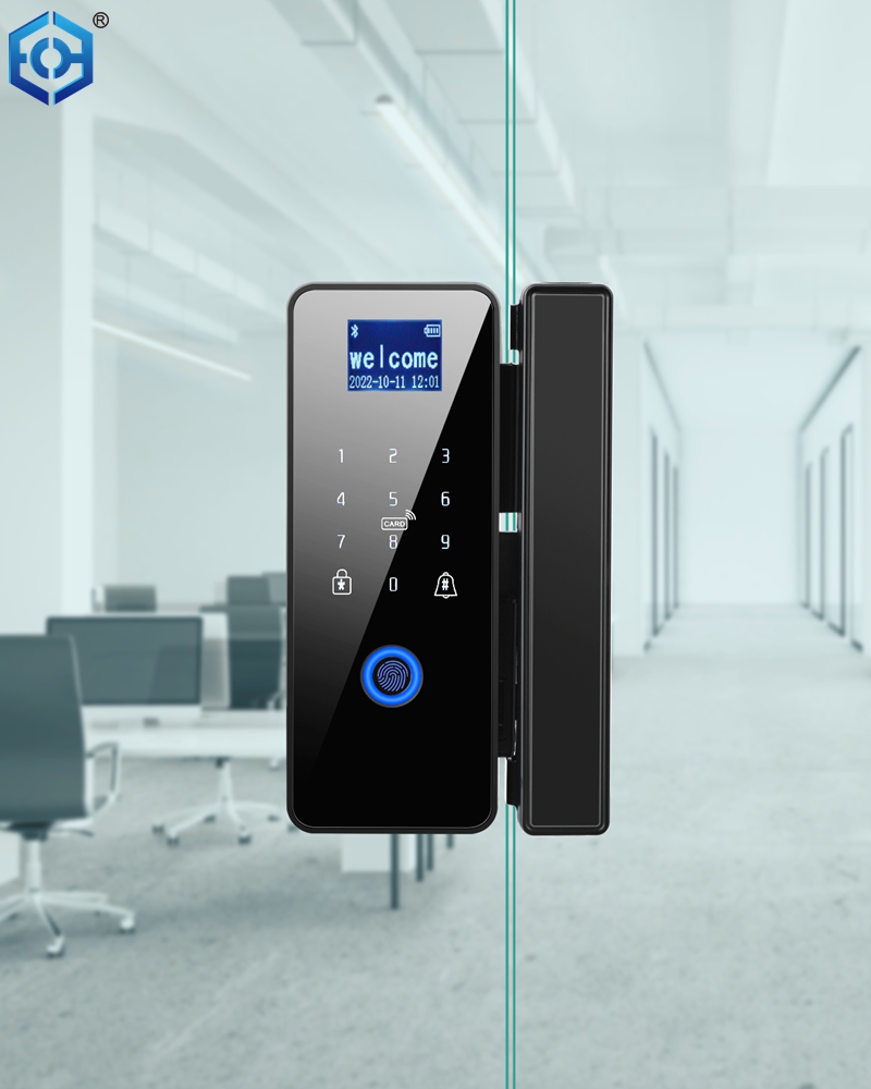 Smart Glass Door Lock Bluetooth Wifi Digital Electric Fingerprint Password