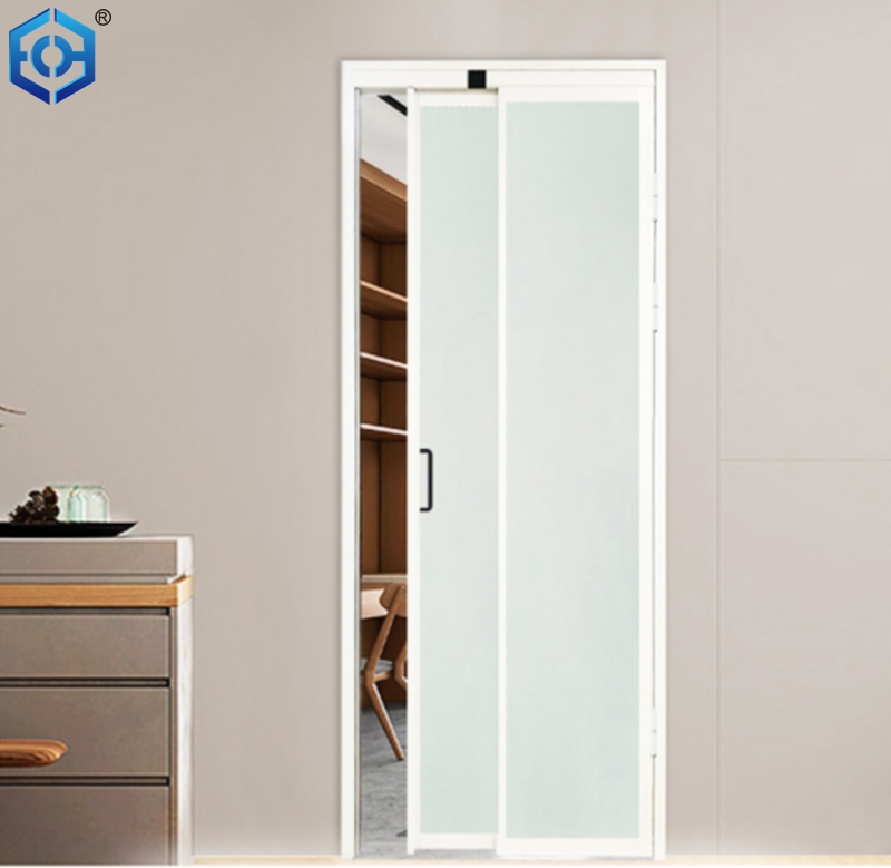 Aluminum Double Open Folding Swing 2 Panels PT Fireproof Sliding Door for Kitchen And Bathroom