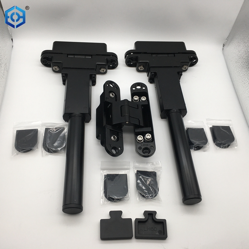 Black Zinc Alloy 3D Adjustable Self-Closing Concealed Hinge 150kg