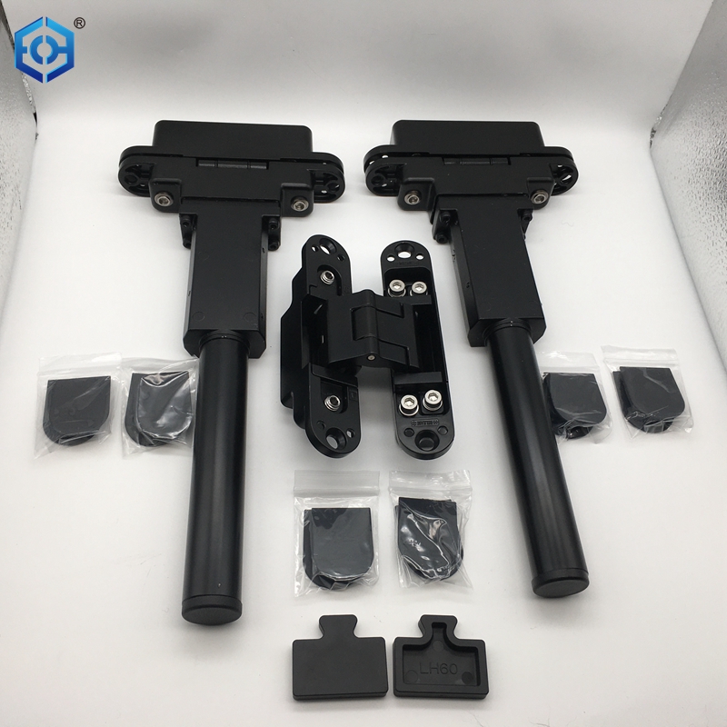 Black Zinc Alloy 3D Adjustable Self-Closing Concealed Hinge 150kg