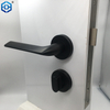 Black Stainless Steel Drop Shape Interior Door Handle With Rosette