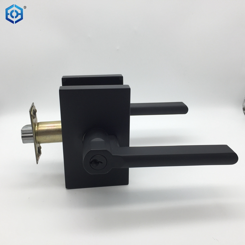 Zinc Alloy Vienna Door Lever Lock with Rectangular Rosette Entry Latch