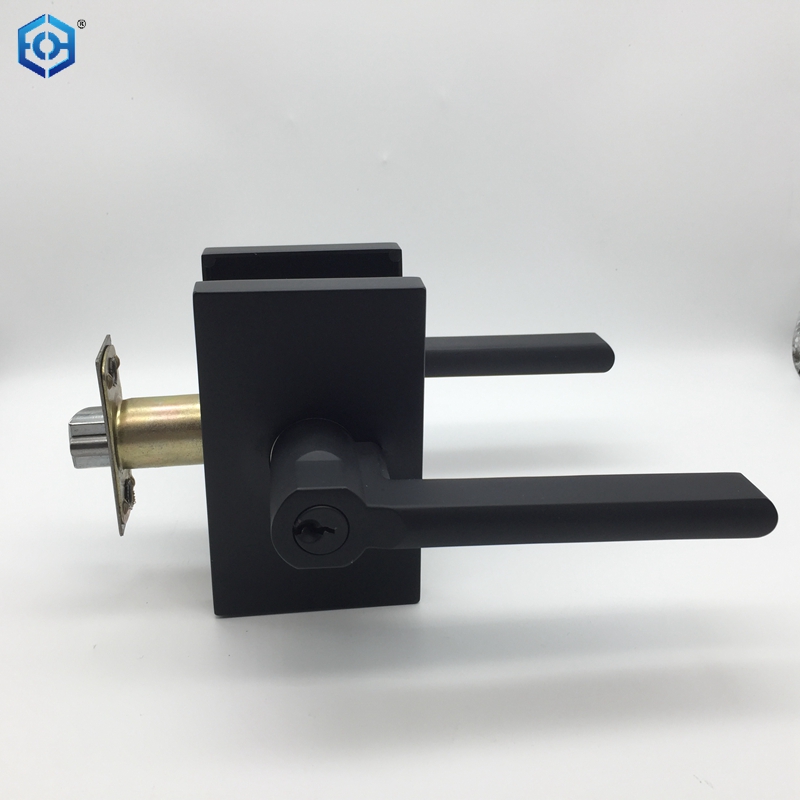Zinc Alloy Vienna Door Lever Lock with Rectangular Rosette Entry Latch