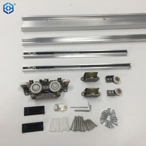 Premium Soft-Close Concealed Ghost Door Hardware Kit with Hidden Sliding Track Kit for 31-43 Inch Doors Soft Close Heavy Duty Sliding Hardware