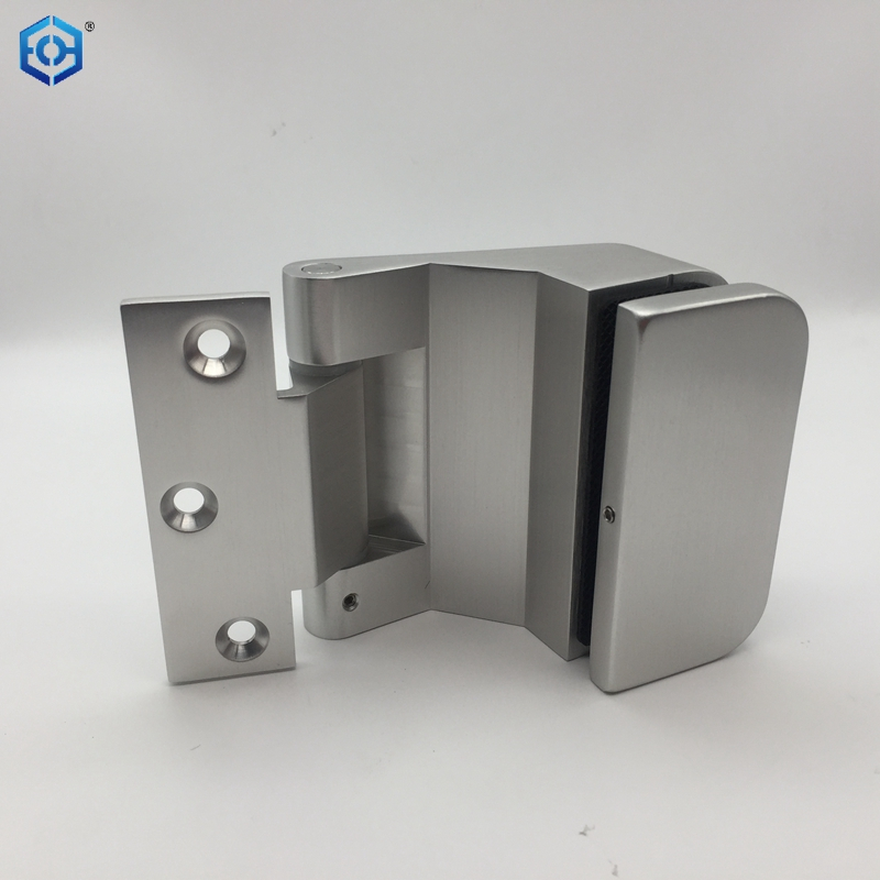 Frameless Wall To Glass Silver Aluminum Glass Door Hinge