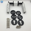 Black Stainless Steel Marble Door Lever Handle with Round Rose