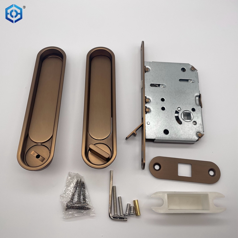 Zinc Alloy Invisible Recessed Handle Pocket Sliding Door Lock