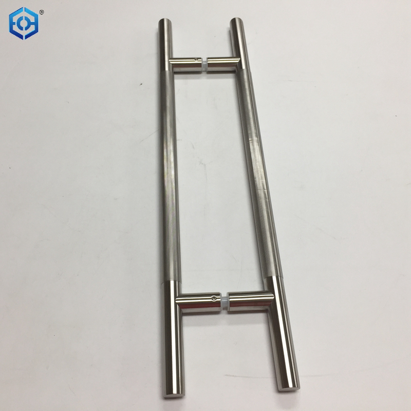 Rose Golden Or Black Stainless Steel Knurled Glass Door Pull Handles