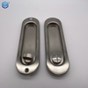 Stainless Steel Unique Bargains Sliding Door Lock Invisible Recessed Handle Latch Door Hardware Lock 