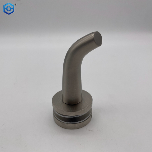 Satin Nickel Brass Glass Mount Coat Hook Towel Robe Hook 