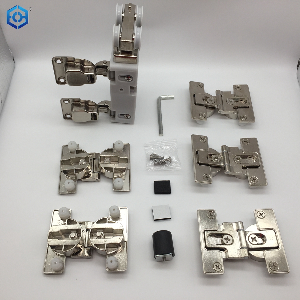 Top Hung Track for Walk in Closet Folding Doors Sliding Door Roller And Track Kit for Cabinets Bottom Track Free Sliding Door Hardware