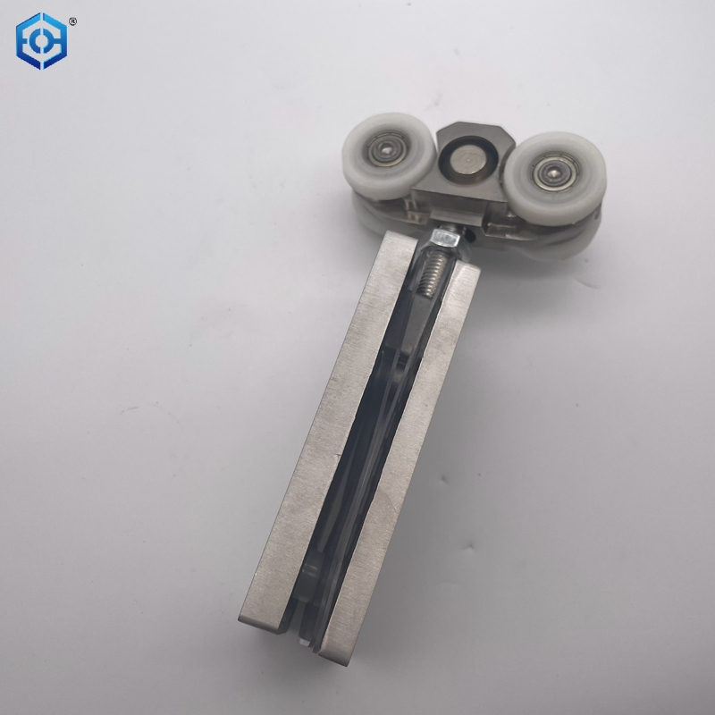 Frameless Glass Folding Door Sliding Roller Fitting Patch for Shop Door