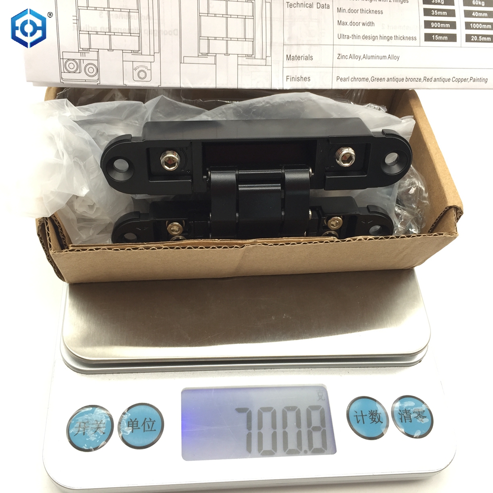 3D German Italy Style Invisible Adjustable Concealed Zinc Alloy Hidden Hinge for Wooden Swing Door 35kg