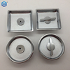 Chrome Zinc Alloy Big Round Panel Pocket Sliding Door Lock