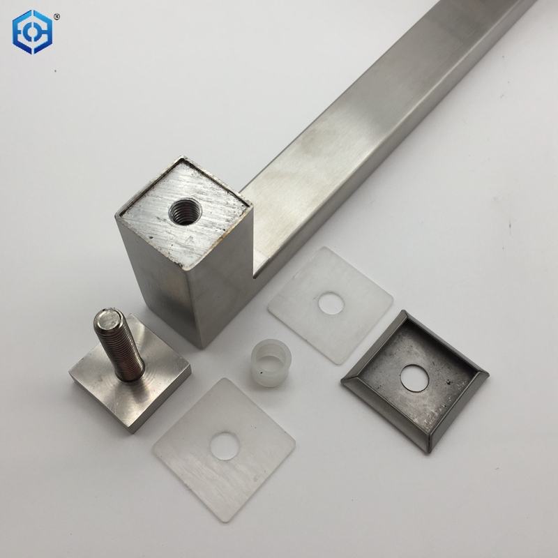 Stainless Steel Shower Door Handle L Shape Glass Door Pulls Handle Towel Bar