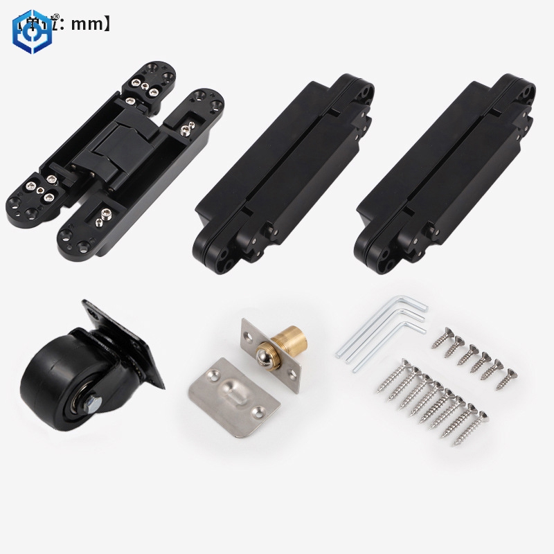 Invisible Door Secret Room Door Hardware Sliding Cabinet Heavy Duty Bookcase Type Door Rotating Cabinet Door Hinge