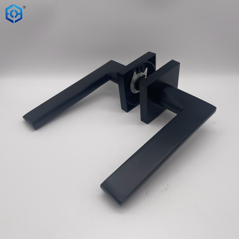 New Design Black Matt Aluminum Universal Modern Interior Door Handles 