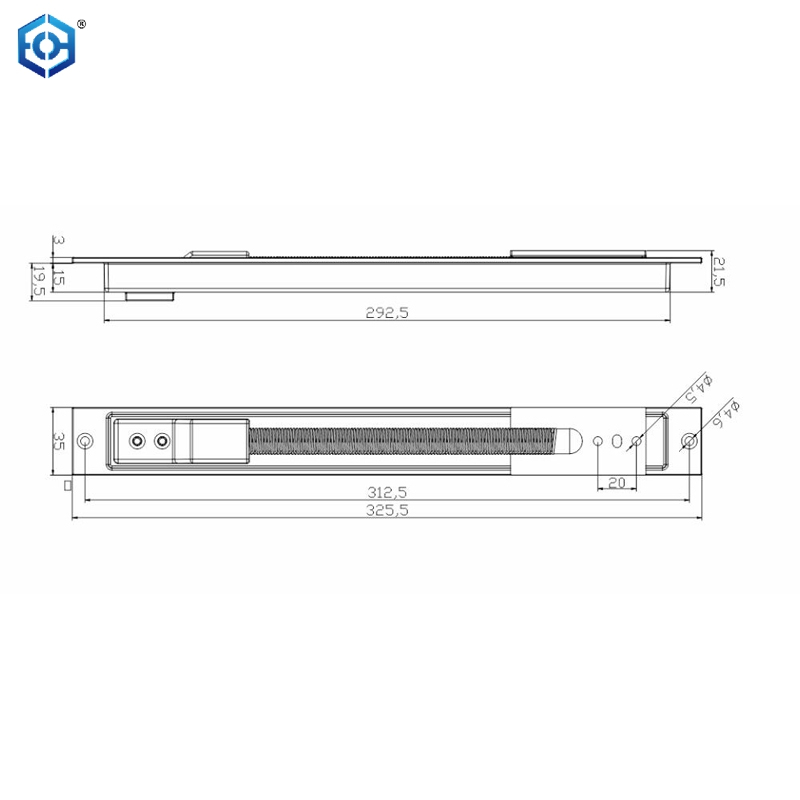 Satin Chrome Zinc Alloy Door Loop for Mortise Mounting