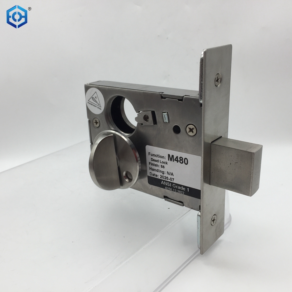 American Style Stainless Steel ANSI Small Mortise Deadbolt Lock with Indicator
