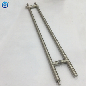 Stainless Steel Cylinder And Thumbturn Glass Door Pull Handle Locking Ladder Pull