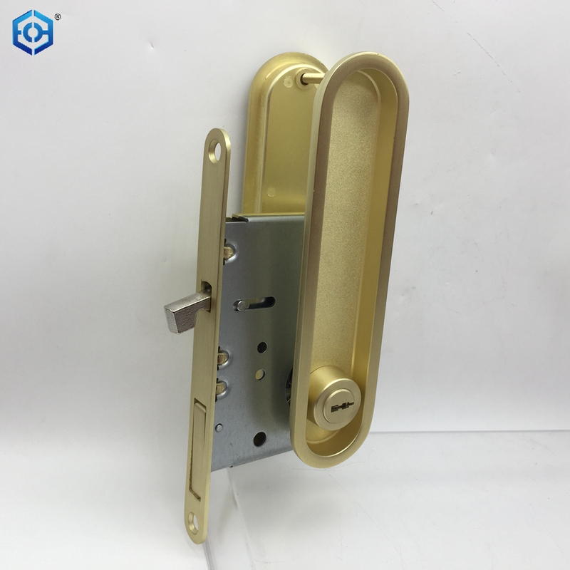Zamak Satin Nickel Finish Privacy Sliding Door Lock