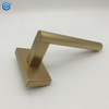 New Design Golden Solid Brass Door Handle with Scroll Lever on Latch Backplate